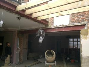 Structural steel work in a pub conversion into a Mosque in Gravesend by DKM-Consultants